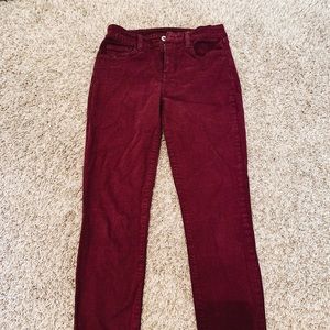 Arizona brand dark maroon skinny jeans